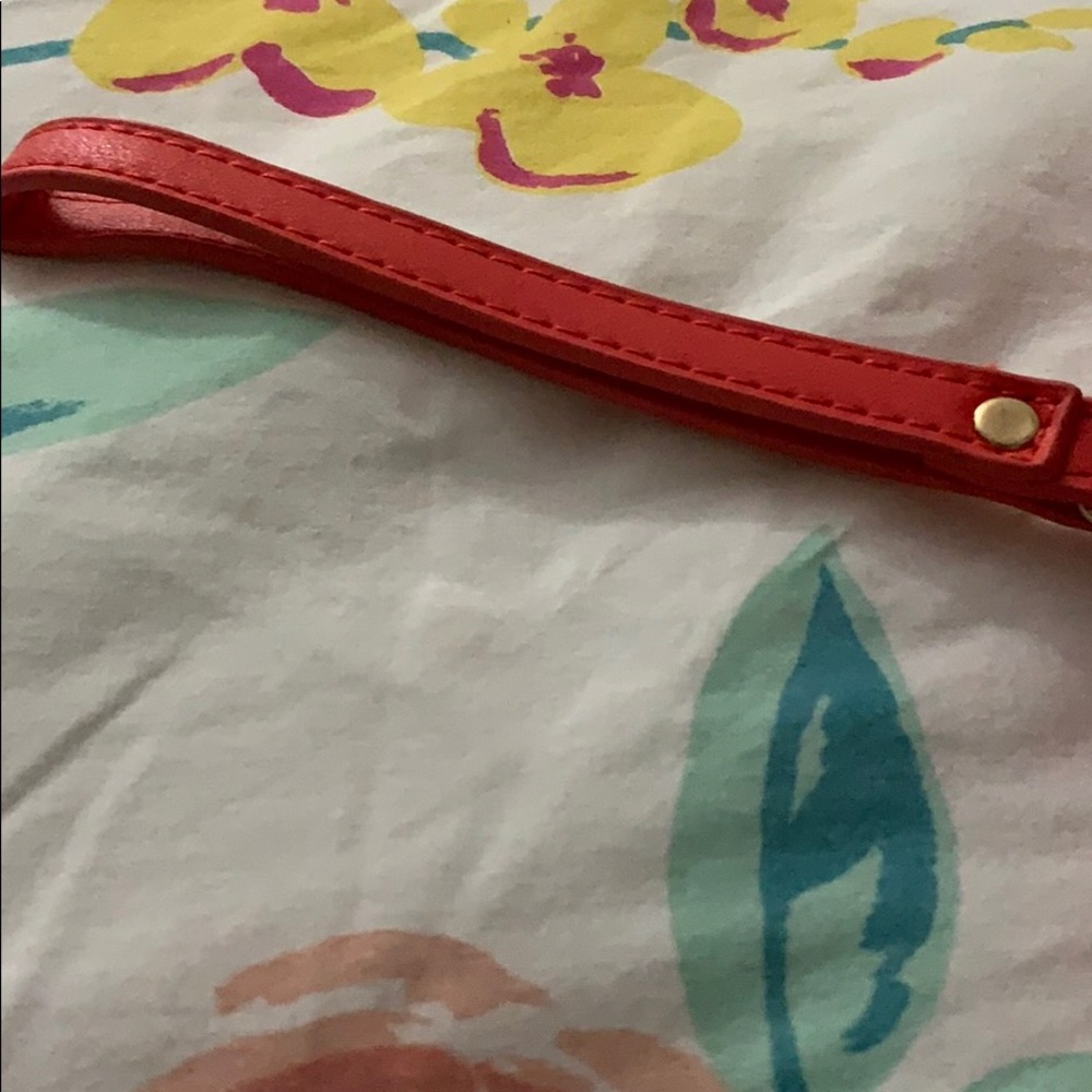 Orange Wristlet with Shoulder Strap - Picture 13 of 17